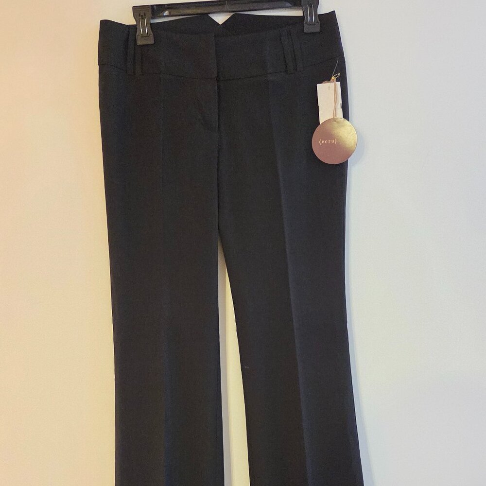 ecru Black Wide Leg Bell Ziggy Dress Pants
